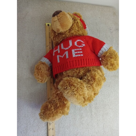 Gund 2013 Hug Me Little Brown Bear Plush Stuffed Animal w/ Sweater Beanie, Rare - Picture 7 of 7